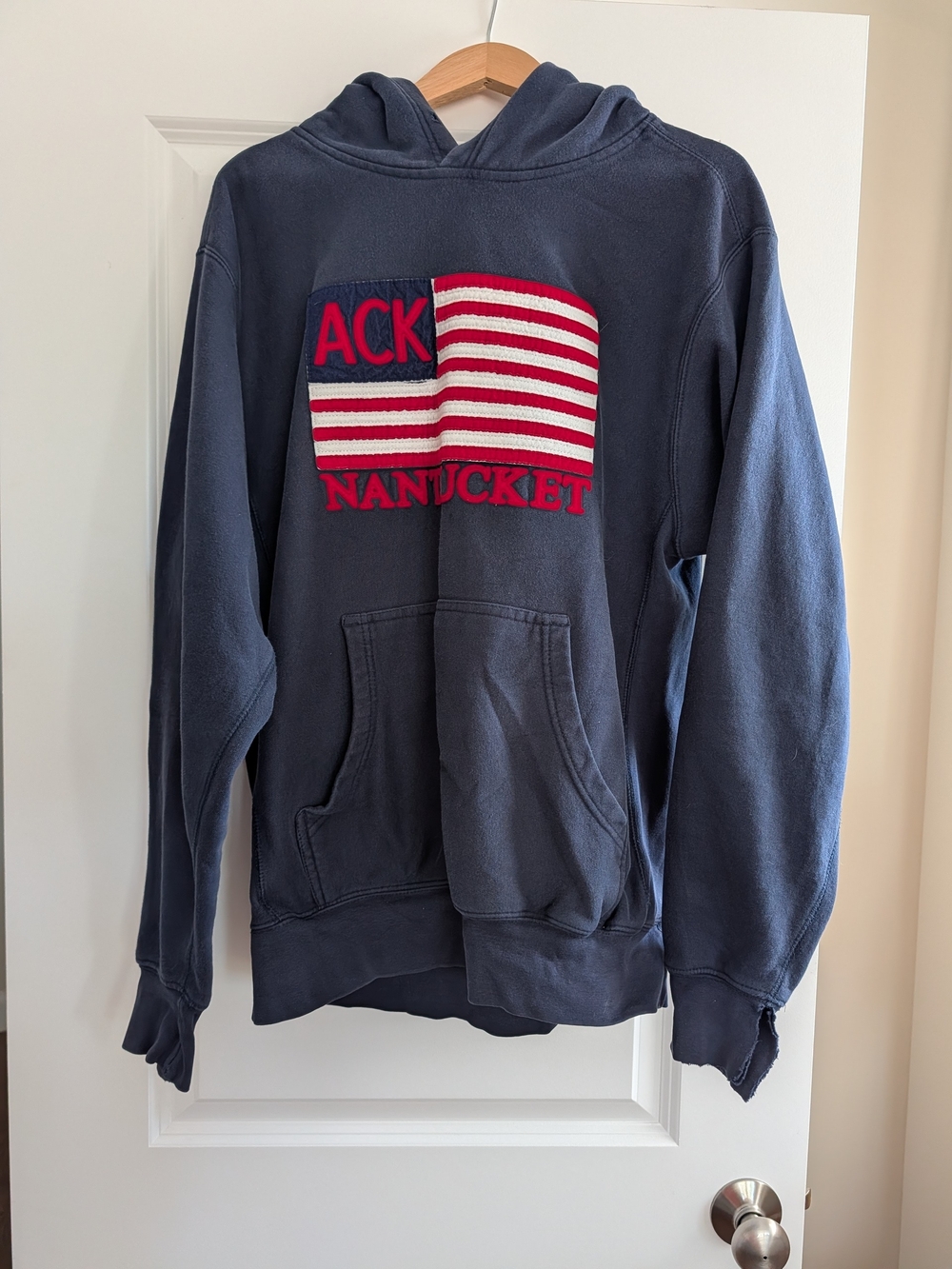 Nantucket Patch Hoodie with Flag Detail